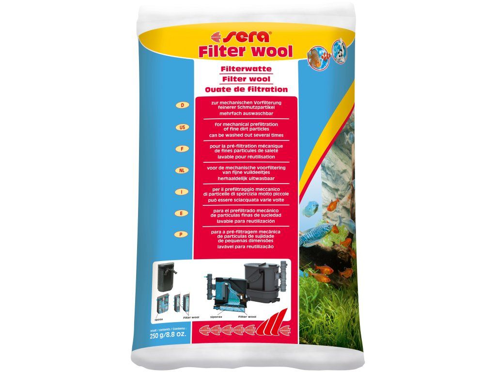 Sera filtrační vata bílá Filterwatte 250 g