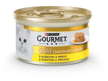 Konzerva Gourmet Gold Savoury.Cake kuřecí a mrkev 85 g