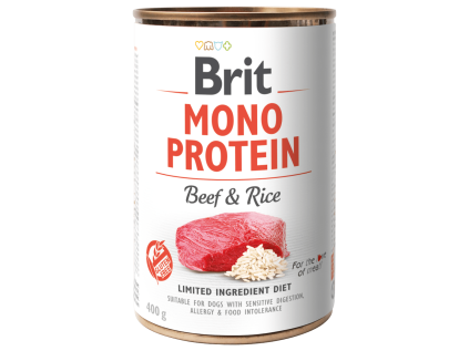 Konzerva Brit Mono Protein Beef & Rice 400 g