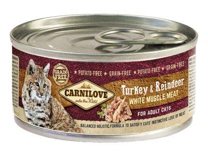 Konzerva Carnilove WMM Turkey & Reindeer for Adult Cats 100 g