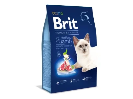 Brit Premium by Nature Cat Sterilized Lamb, 8 kg