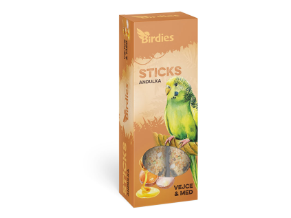 Birdies tyčinky vejce a med pro andulky 2ks