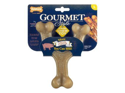 Nylabone hračka Gourmet Wishbone příchuť slanina L