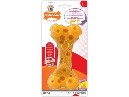 Nylabone hračka Extreme kost příchuť sýr M