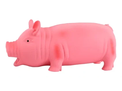 Huhubamboo pískací hračka pro psy latexové prasátko L 32cm