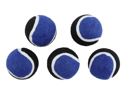 Huhubamboo hračka pro psy tenisák modrý 5cm 6ks