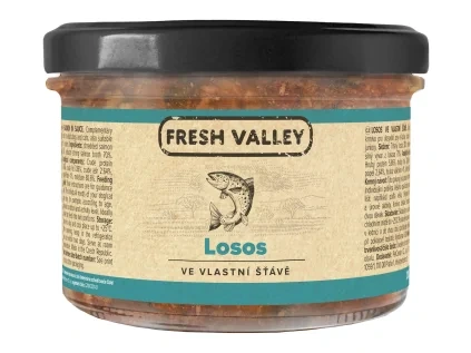 fresh valley sklenice losos 200g