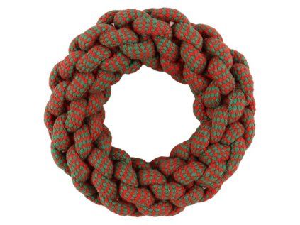 Huhubamboo vánoční lanový kruh pro psy 18 cm