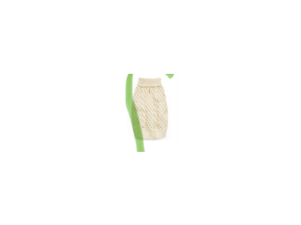 Huhubamboo vánoční pletená mikina pro psy krémová 25 cm