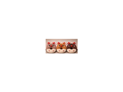 Huhubamboo vánoční plyšový donut se sobem malý (mix barev)